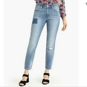 J. Crew Slim Boyfriend Patch Distressed Jeans